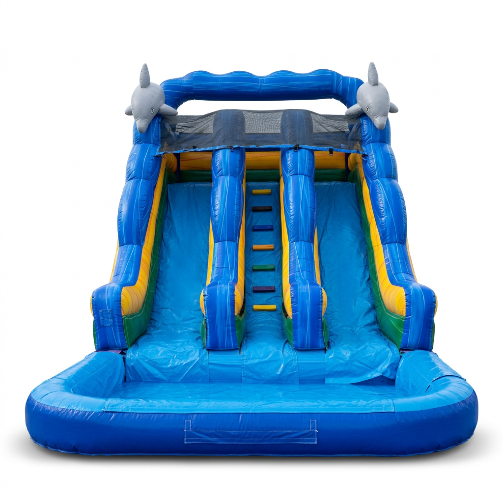 Dolphin Double Lane Water Slide